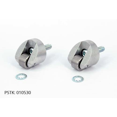 Lot de 2 roulettes et écrous # 010530 pour ponceuse Hiretech