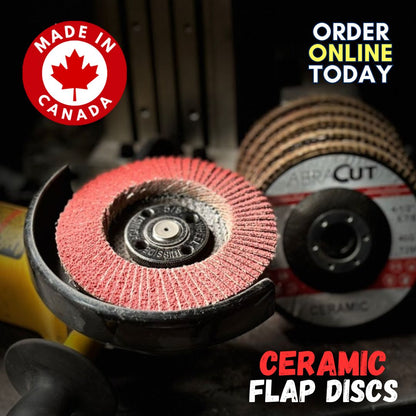 Ceramic Flap Disc 4 1/2" X 7/8" Made in Canada